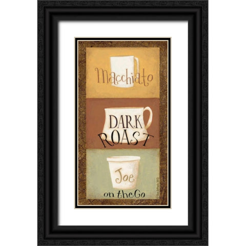 Tile Panel 2 Black Ornate Wood Framed Art Print with Double Matting by DiPaolo, Dan