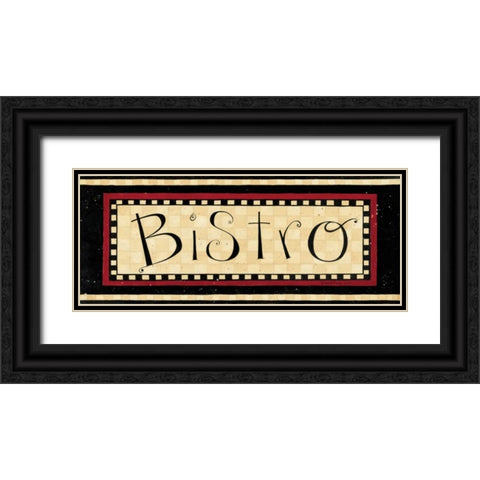 Bistro Black Ornate Wood Framed Art Print with Double Matting by DiPaolo, Dan