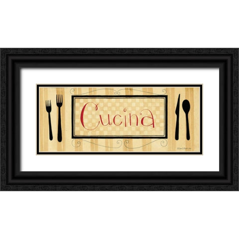 Cucina Black Ornate Wood Framed Art Print with Double Matting by DiPaolo, Dan