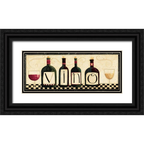 Vino Black Ornate Wood Framed Art Print with Double Matting by DiPaolo, Dan