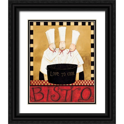 Bistro Chefs Black Ornate Wood Framed Art Print with Double Matting by DiPaolo, Dan