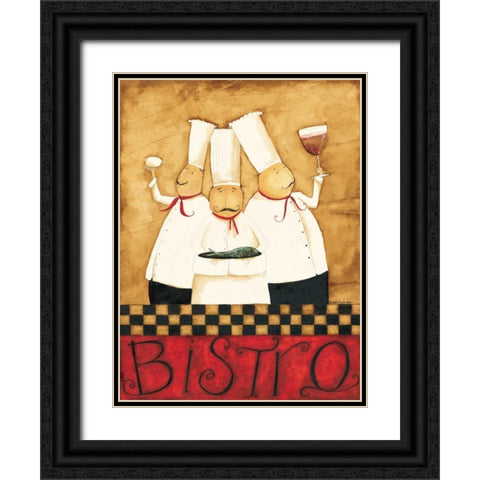 Happy Chefs Black Ornate Wood Framed Art Print with Double Matting by DiPaolo, Dan