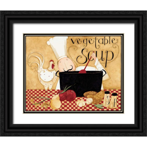 Soup Black Ornate Wood Framed Art Print with Double Matting by DiPaolo, Dan