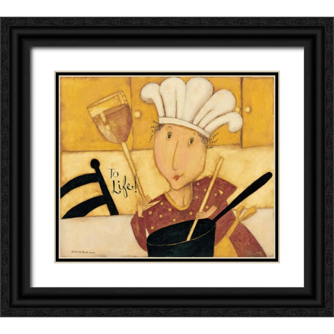 Cook Black Ornate Wood Framed Art Print with Double Matting by DiPaolo, Dan
