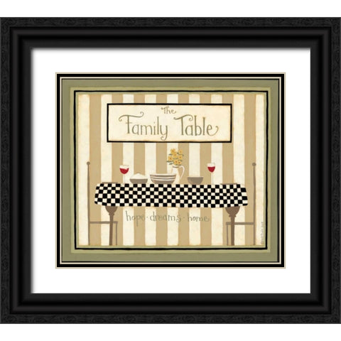 Table Black Ornate Wood Framed Art Print with Double Matting by DiPaolo, Dan