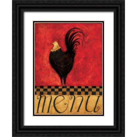 Menu Black Ornate Wood Framed Art Print with Double Matting by DiPaolo, Dan