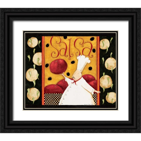 Onions Black Ornate Wood Framed Art Print with Double Matting by DiPaolo, Dan