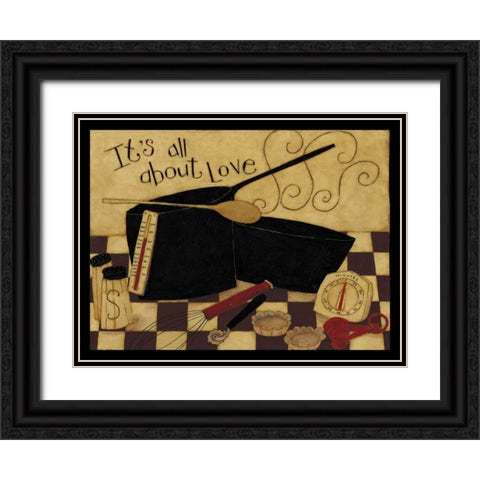 Boil Black Ornate Wood Framed Art Print with Double Matting by DiPaolo, Dan