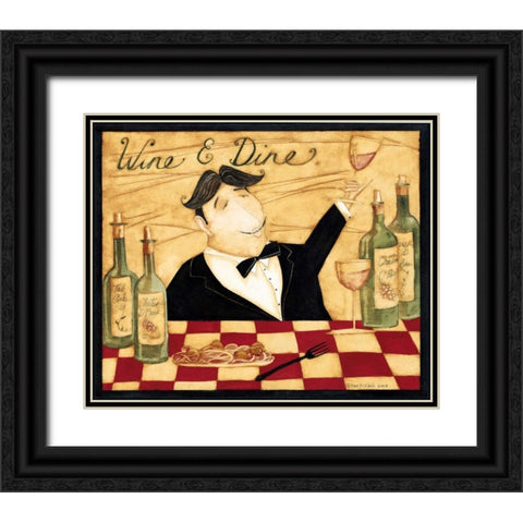 Dinner Black Ornate Wood Framed Art Print with Double Matting by DiPaolo, Dan