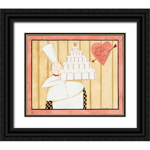 Love Cake Black Ornate Wood Framed Art Print with Double Matting by DiPaolo, Dan