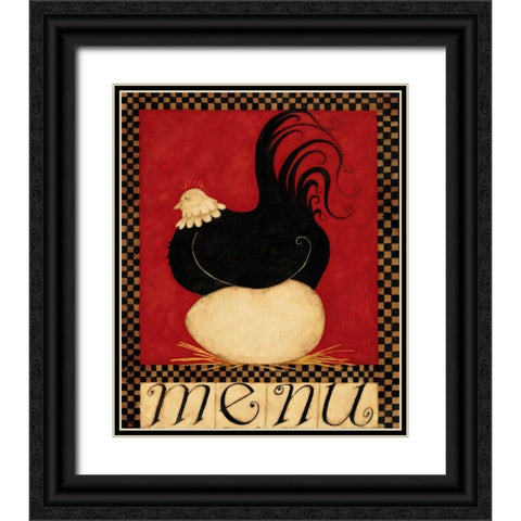 Eggs On The Menu Black Ornate Wood Framed Art Print with Double Matting by DiPaolo, Dan