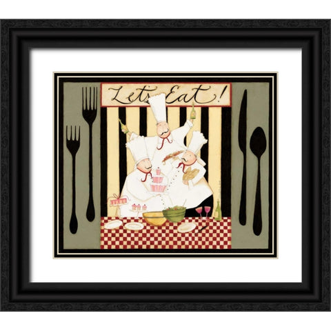 Eating Time Black Ornate Wood Framed Art Print with Double Matting by DiPaolo, Dan