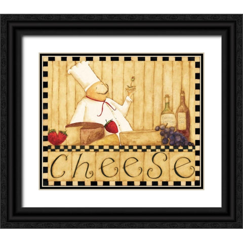 Wine And Cheese Black Ornate Wood Framed Art Print with Double Matting by DiPaolo, Dan