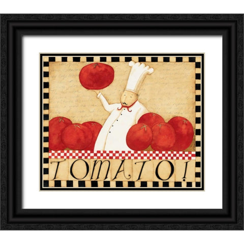 Tomatoes Black Ornate Wood Framed Art Print with Double Matting by DiPaolo, Dan