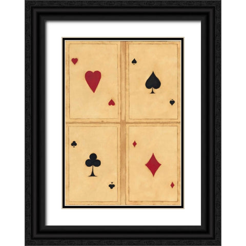Aces Black Ornate Wood Framed Art Print with Double Matting by DiPaolo, Dan