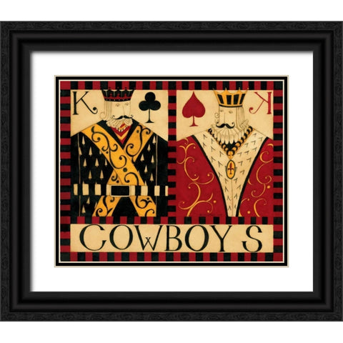 Cowboys Black Ornate Wood Framed Art Print with Double Matting by DiPaolo, Dan
