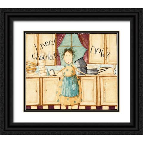 Mama Black Ornate Wood Framed Art Print with Double Matting by DiPaolo, Dan