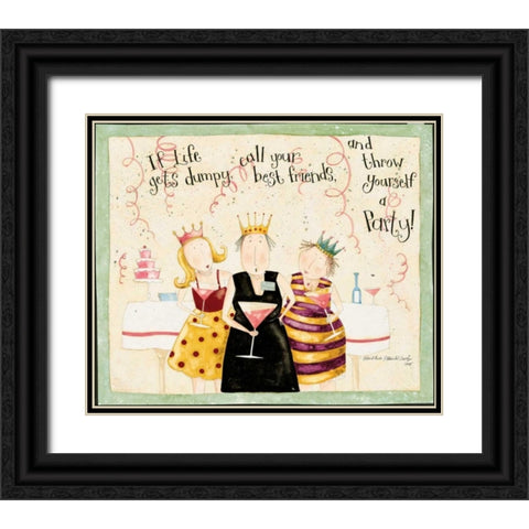 Look At Us Black Ornate Wood Framed Art Print with Double Matting by DiPaolo, Dan