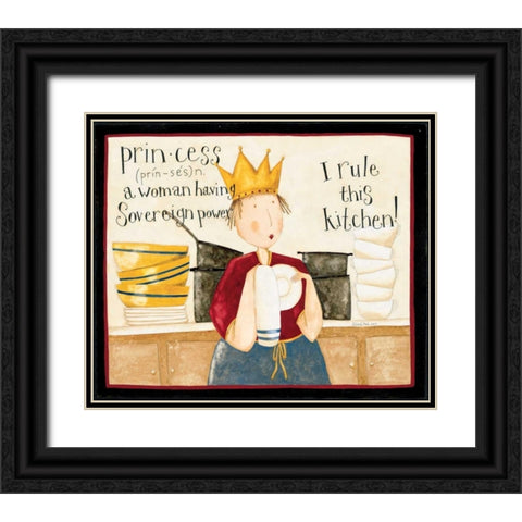 Princess Black Ornate Wood Framed Art Print with Double Matting by DiPaolo, Dan