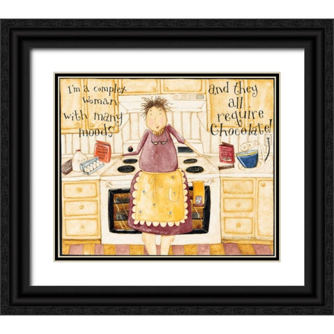 Only Me Black Ornate Wood Framed Art Print with Double Matting by DiPaolo, Dan