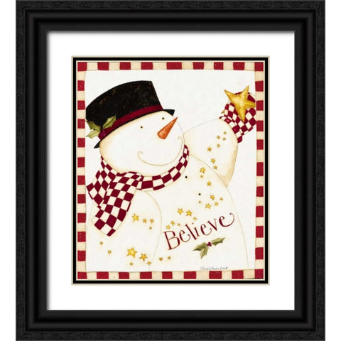 Snow Black Ornate Wood Framed Art Print with Double Matting by DiPaolo, Dan