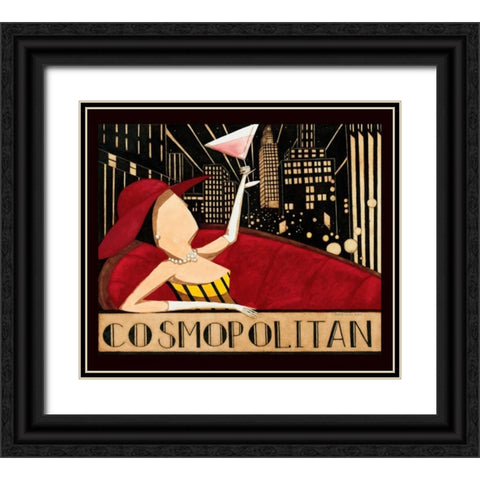 Cosmopolitian Black Ornate Wood Framed Art Print with Double Matting by DiPaolo, Dan