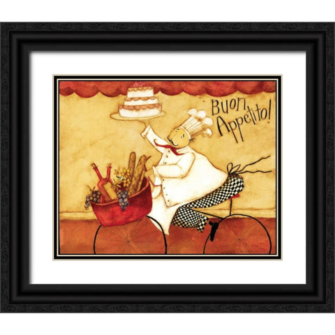 Biking Black Ornate Wood Framed Art Print with Double Matting by DiPaolo, Dan
