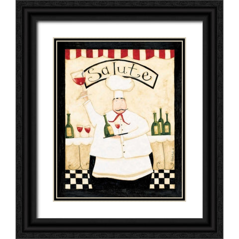 Salute Black Ornate Wood Framed Art Print with Double Matting by DiPaolo, Dan