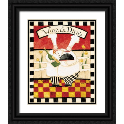 Wine And Dine Black Ornate Wood Framed Art Print with Double Matting by DiPaolo, Dan