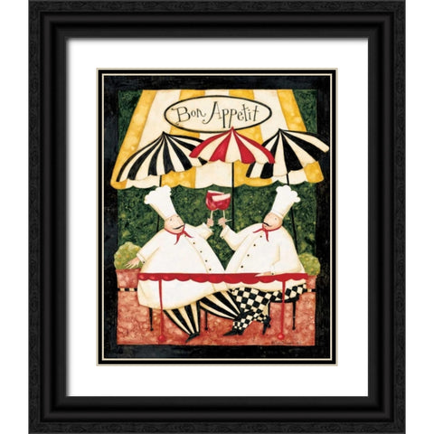 Bon Apetite Black Ornate Wood Framed Art Print with Double Matting by DiPaolo, Dan