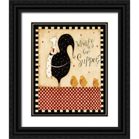 Mother Chicks Black Ornate Wood Framed Art Print with Double Matting by DiPaolo, Dan