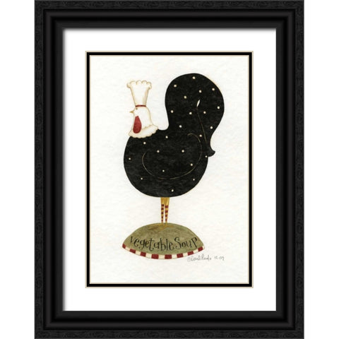 Veggie Soup Black Ornate Wood Framed Art Print with Double Matting by DiPaolo, Dan