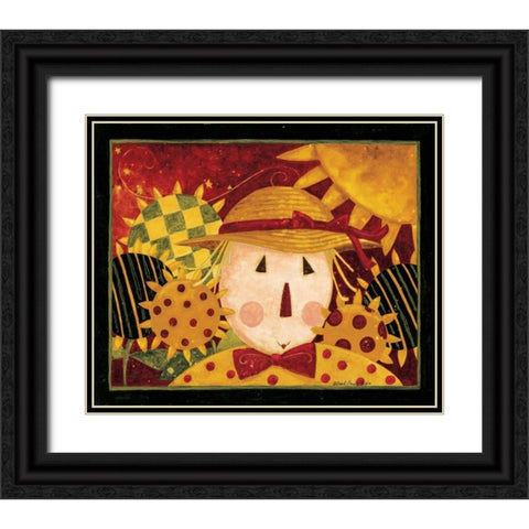 Scarecrow Black Ornate Wood Framed Art Print with Double Matting by DiPaolo, Dan