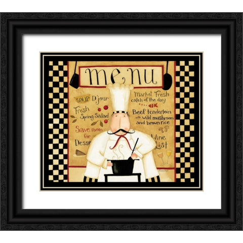 Simple Menu Black Ornate Wood Framed Art Print with Double Matting by DiPaolo, Dan