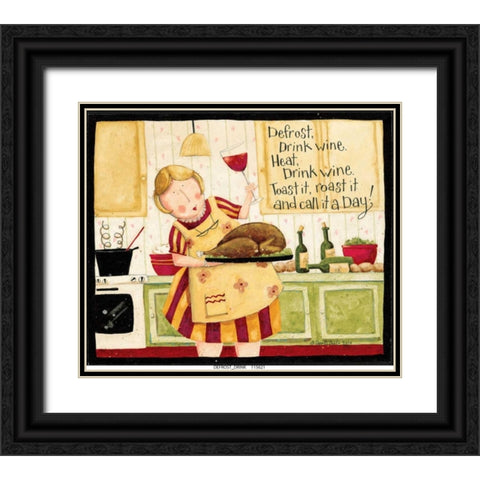 Drink Black Ornate Wood Framed Art Print with Double Matting by DiPaolo, Dan