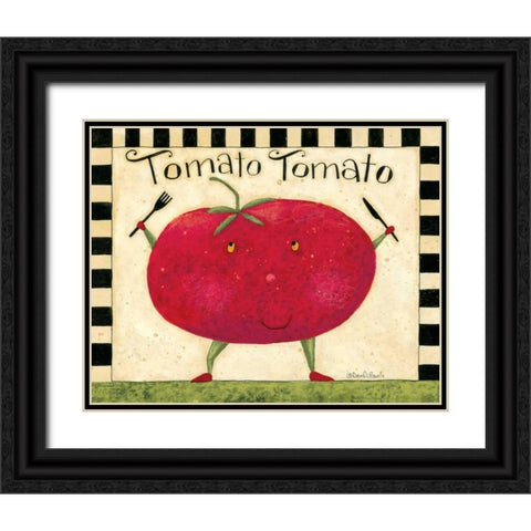 Tomato Black Ornate Wood Framed Art Print with Double Matting by DiPaolo, Dan