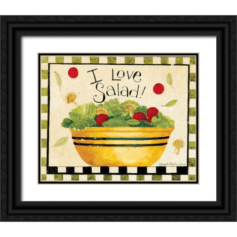 Salad Black Ornate Wood Framed Art Print with Double Matting by DiPaolo, Dan