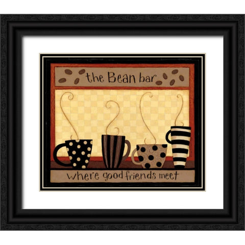 Coffee Bean Bar Black Ornate Wood Framed Art Print with Double Matting by DiPaolo, Dan