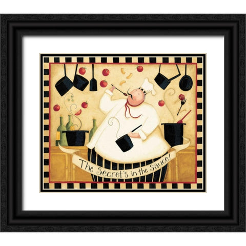Secret Sauce Black Ornate Wood Framed Art Print with Double Matting by DiPaolo, Dan