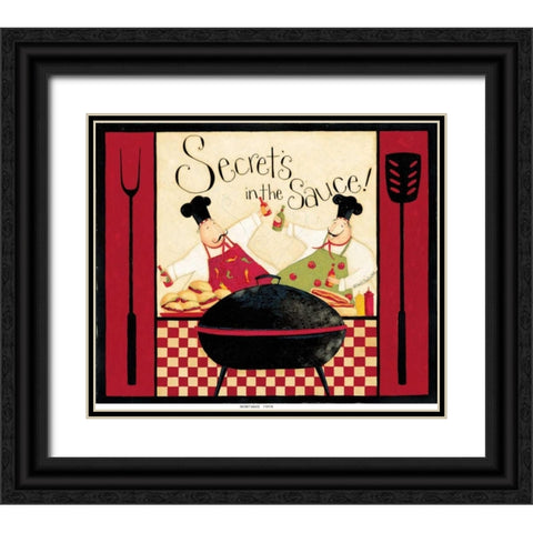 Sauce Black Ornate Wood Framed Art Print with Double Matting by DiPaolo, Dan