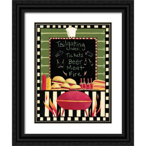 Tailgating Black Ornate Wood Framed Art Print with Double Matting by DiPaolo, Dan