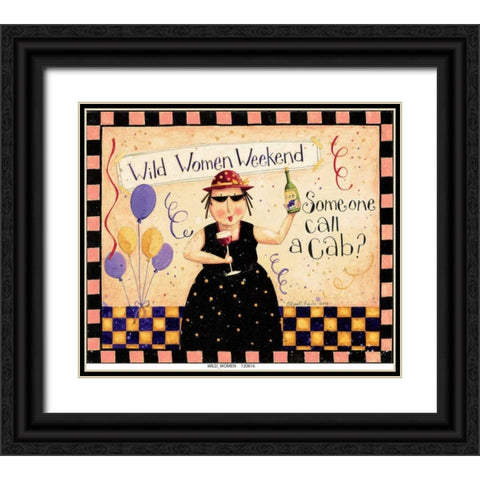 Wild Woman Black Ornate Wood Framed Art Print with Double Matting by DiPaolo, Dan