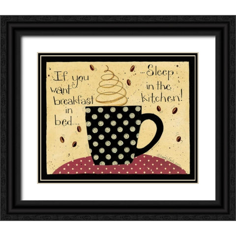 Breakfast In Bed Black Ornate Wood Framed Art Print with Double Matting by DiPaolo, Dan