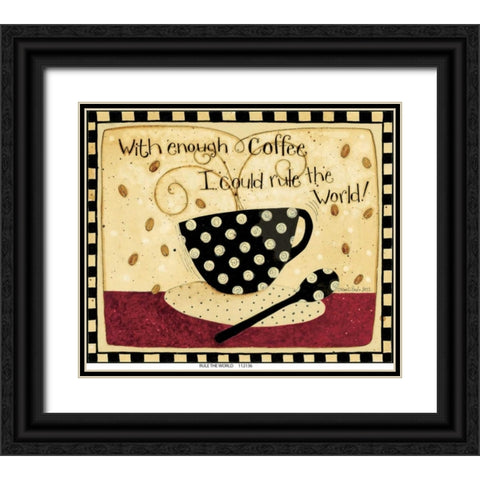 Enough Coffee Black Ornate Wood Framed Art Print with Double Matting by DiPaolo, Dan