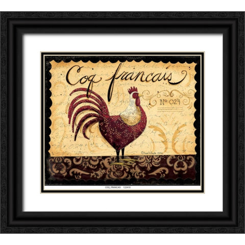 Coq Francais Black Ornate Wood Framed Art Print with Double Matting by DiPaolo, Dan