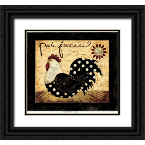 Poulet France Black Ornate Wood Framed Art Print with Double Matting by DiPaolo, Dan