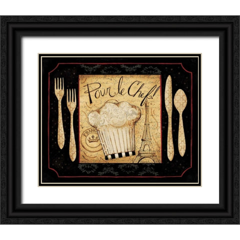 Pour Black Ornate Wood Framed Art Print with Double Matting by DiPaolo, Dan