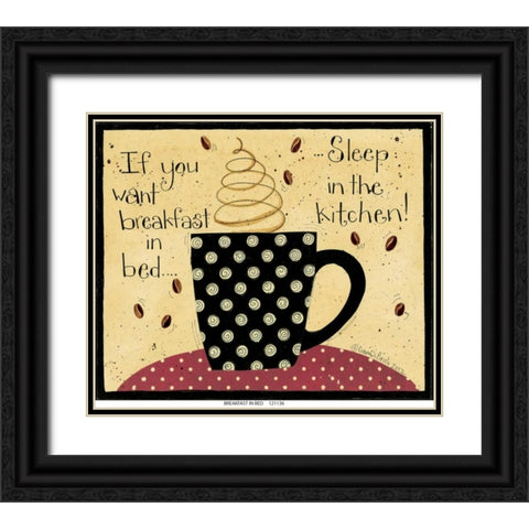 In Bed Black Ornate Wood Framed Art Print with Double Matting by DiPaolo, Dan