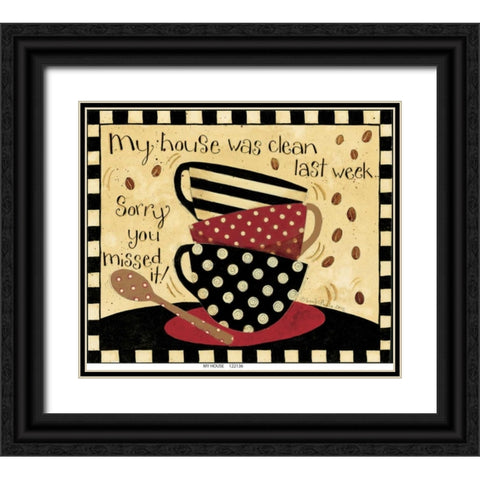 My House Black Ornate Wood Framed Art Print with Double Matting by DiPaolo, Dan