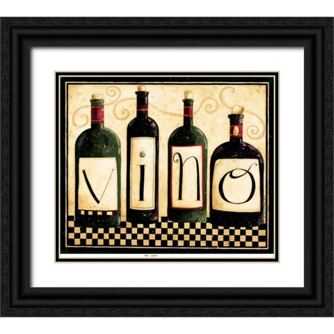 Vino Black Ornate Wood Framed Art Print with Double Matting by DiPaolo, Dan